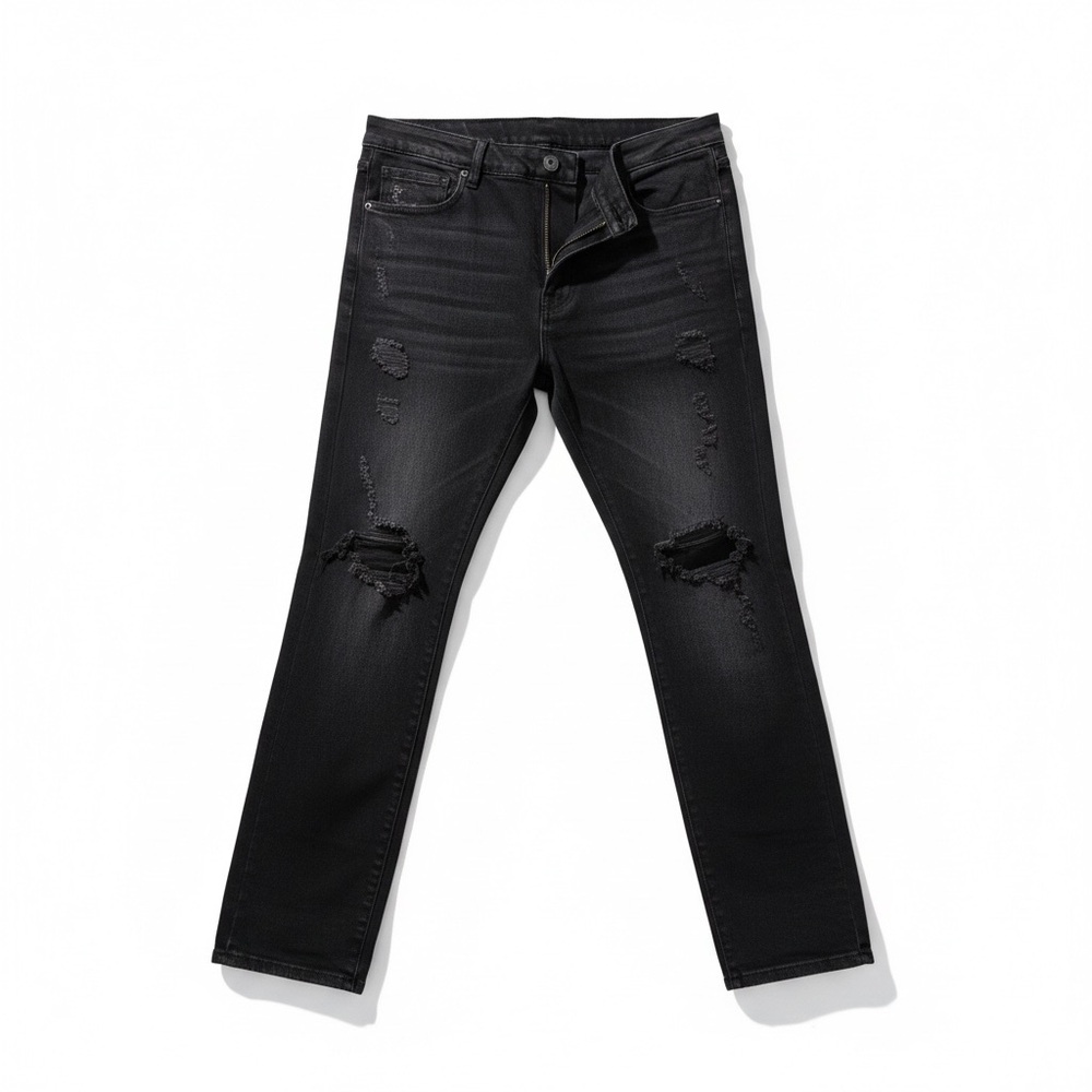 Aeropostale Men's Black Distressed Jeans